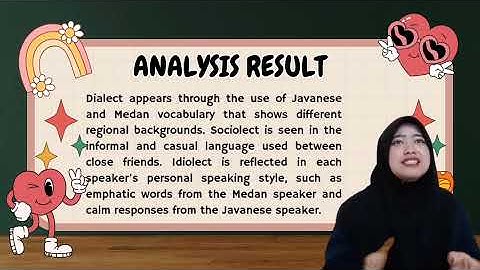 Language Variety in Local Community | Javanese & Medan Dialect