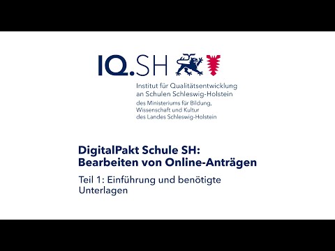 DigitalPakt Schule SH: Bearbeiten von Online-Anträgen –