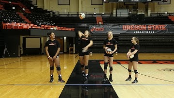 Serving Knock Out Drill with Mark Barnard (Oregon State Women