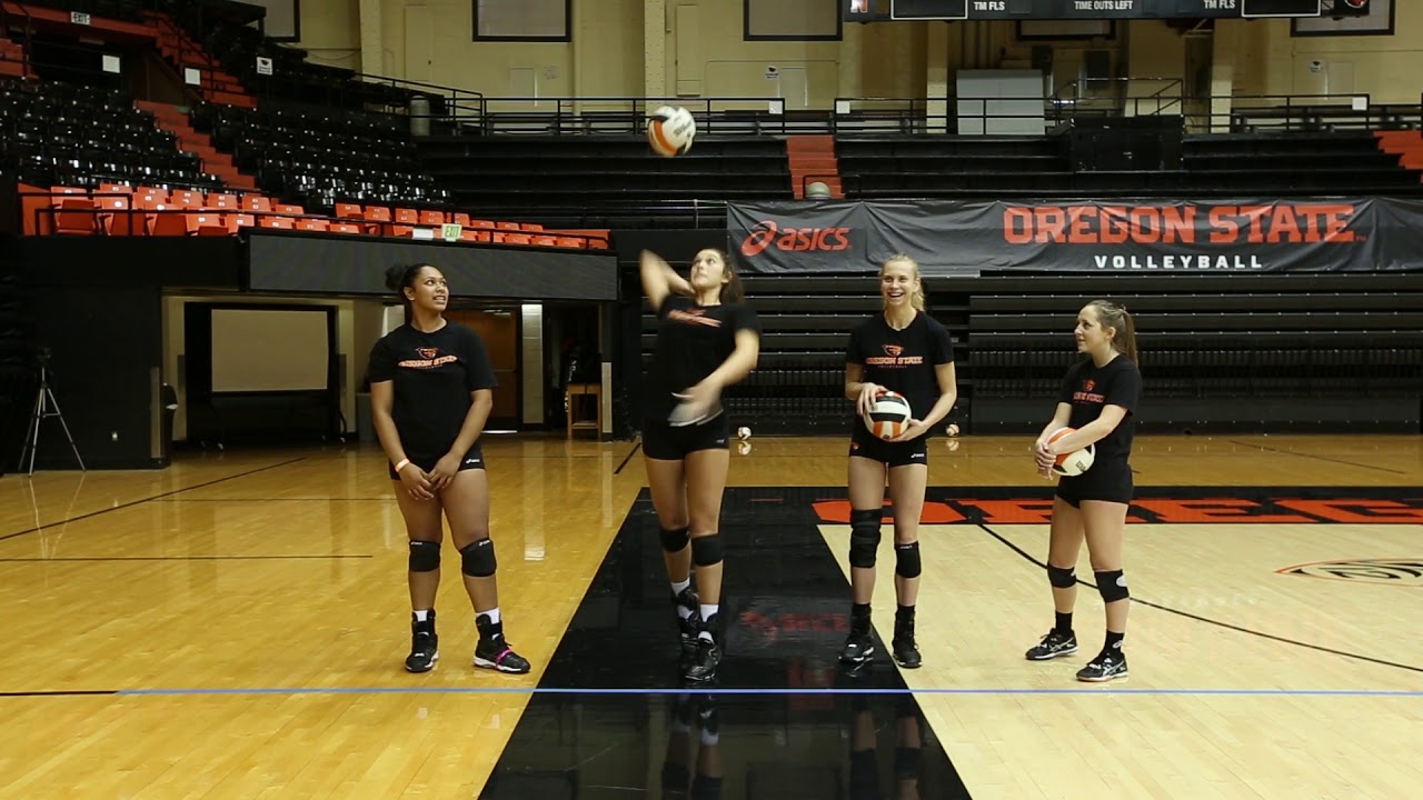Serving Knock Out Drill with Mark Barnard (Oregon State Women's