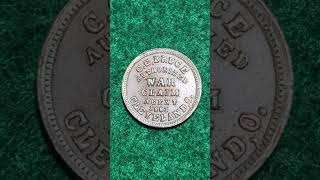 1863 WAR TOKEN C. G. BRUCE. WAR CLAIMS