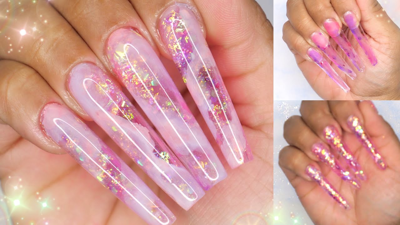 Soft Pink Marble Nails With Gold Foil Pictures, Photos, and Images for  Facebook, Tumblr, Pinterest, and Twitter