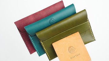 Making a Leather Flap Wallet - ASMR Leather Craft