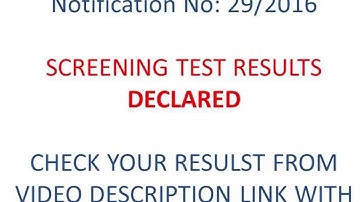APPSC GROUP 3 SCREENING TEST RESULT DECLARED