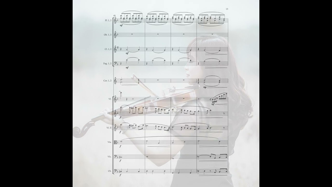 Marco Beretta / “Romanza” per violino e orchestra score video (MIDI mockup)