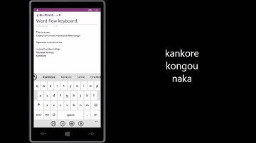Windows Phone 8.1 Word Flow Keyboard Demo