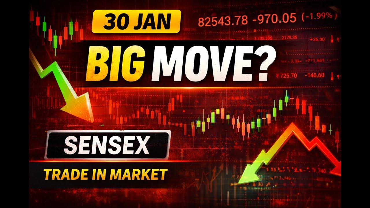Sensex Tomorrow 🚨 | 30 Jan को 1,000 Point Move ? Big Fall या Smart Recovery 😱