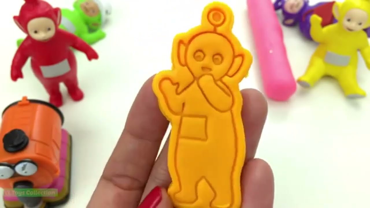 Learn Colors with Play Doh Teletubbies Molds Tinky Winky, Dipsy, Laa Laa and Pool