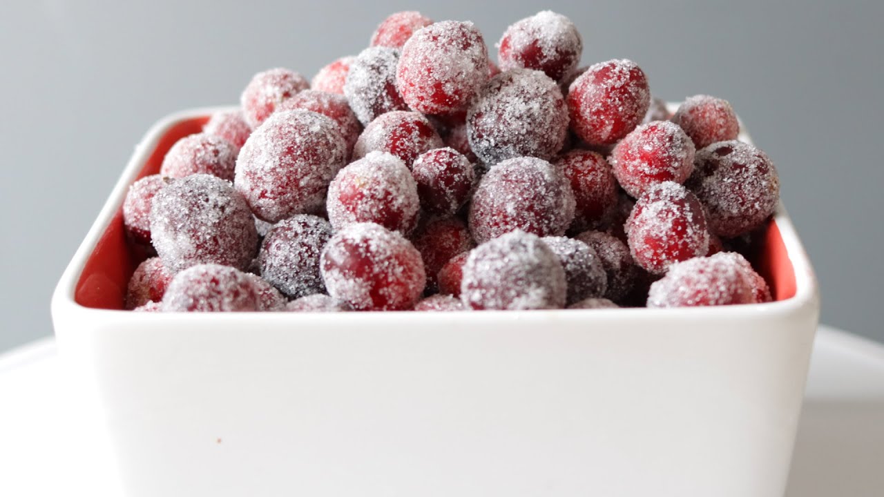 Easy Sugared Cranberries - Just a Taste