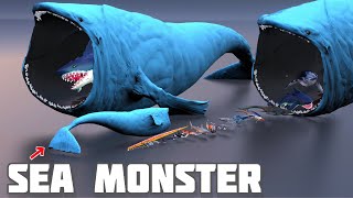 Deep Sea Creatures Size Comparison | Sea Monster