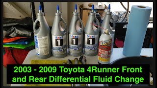 How to change front and rear differential fluid on a 2007 V8 Toyota 4Runner