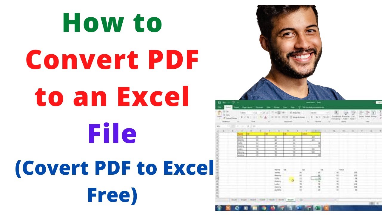 How to Convert PDF to Excel File (Covert PDF to Excel Free) YouTube