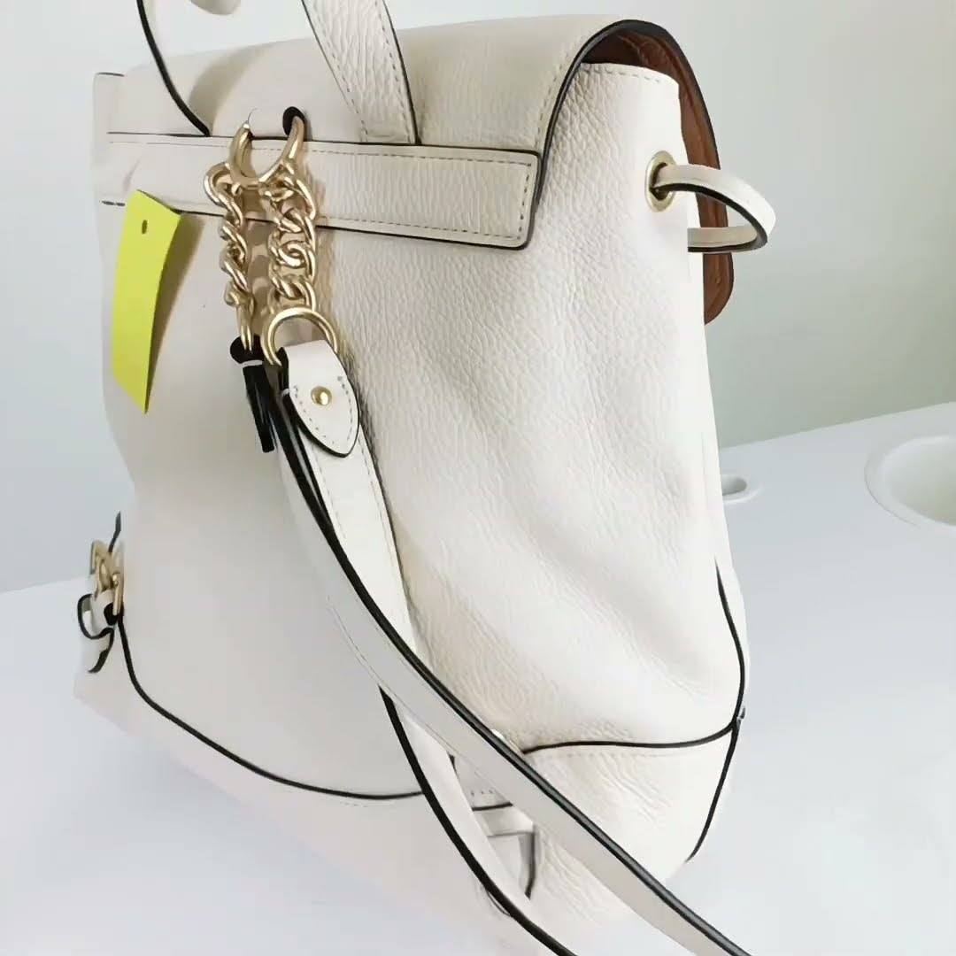 ❣️★COACH ★オフホワイト 本革リュック 希少サイズ32cm✕25cm 正規美品 COACH オフホワイト リュック レザー - YouTube