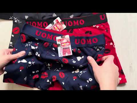 Набір чоловічих трусів 4 шт M (+_44-46) смішні чоловічі труси, труси з приколами з яскравими принтами губи, видео 1