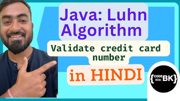 Validate credit card number using Luhn Algorithm in Java | Java coding in Hindi