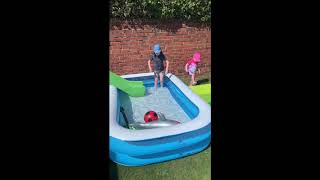 Billy & Pollyanna in the Paddling Pool May 2020