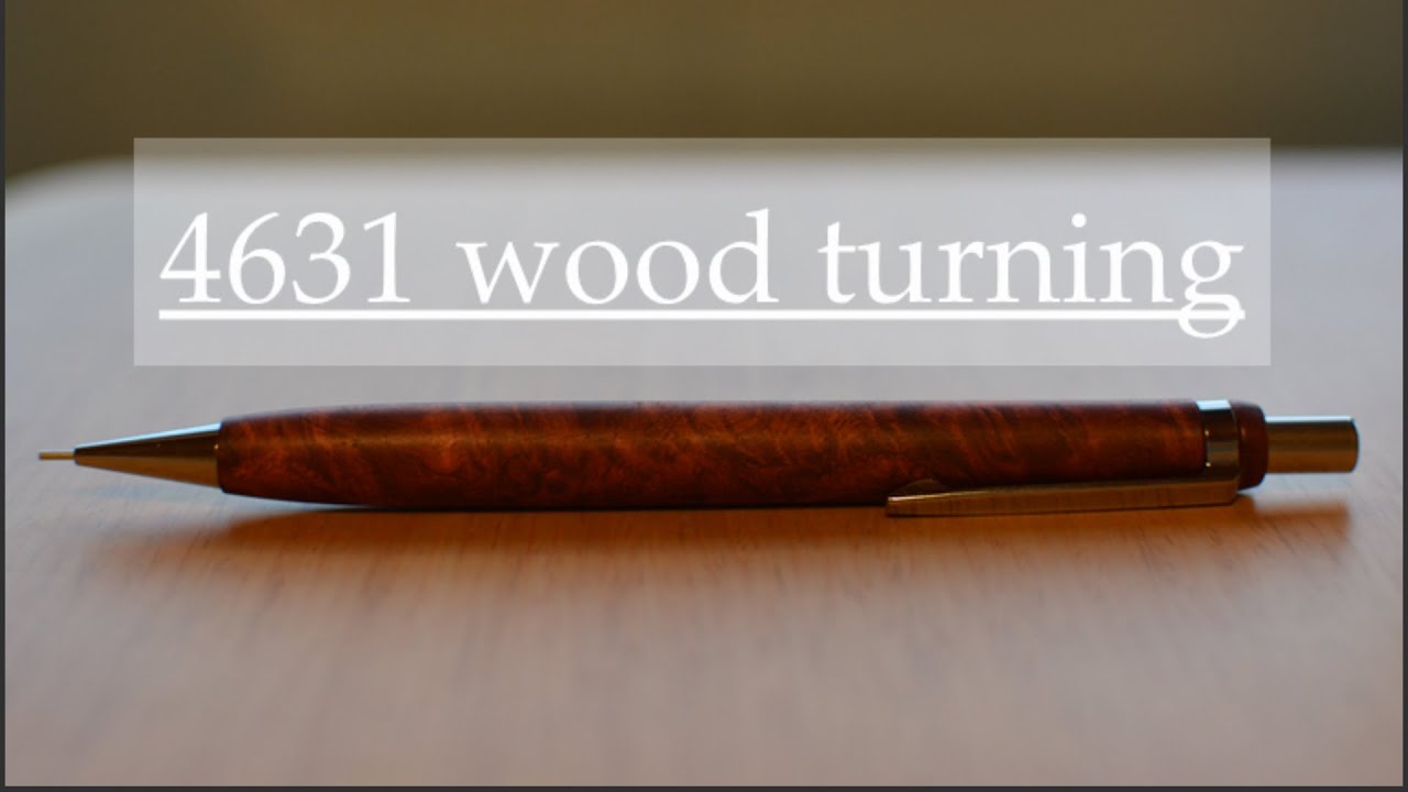 4631wood Turning シャープペンシル 花梨瘤 木軸シャーペン Youtube