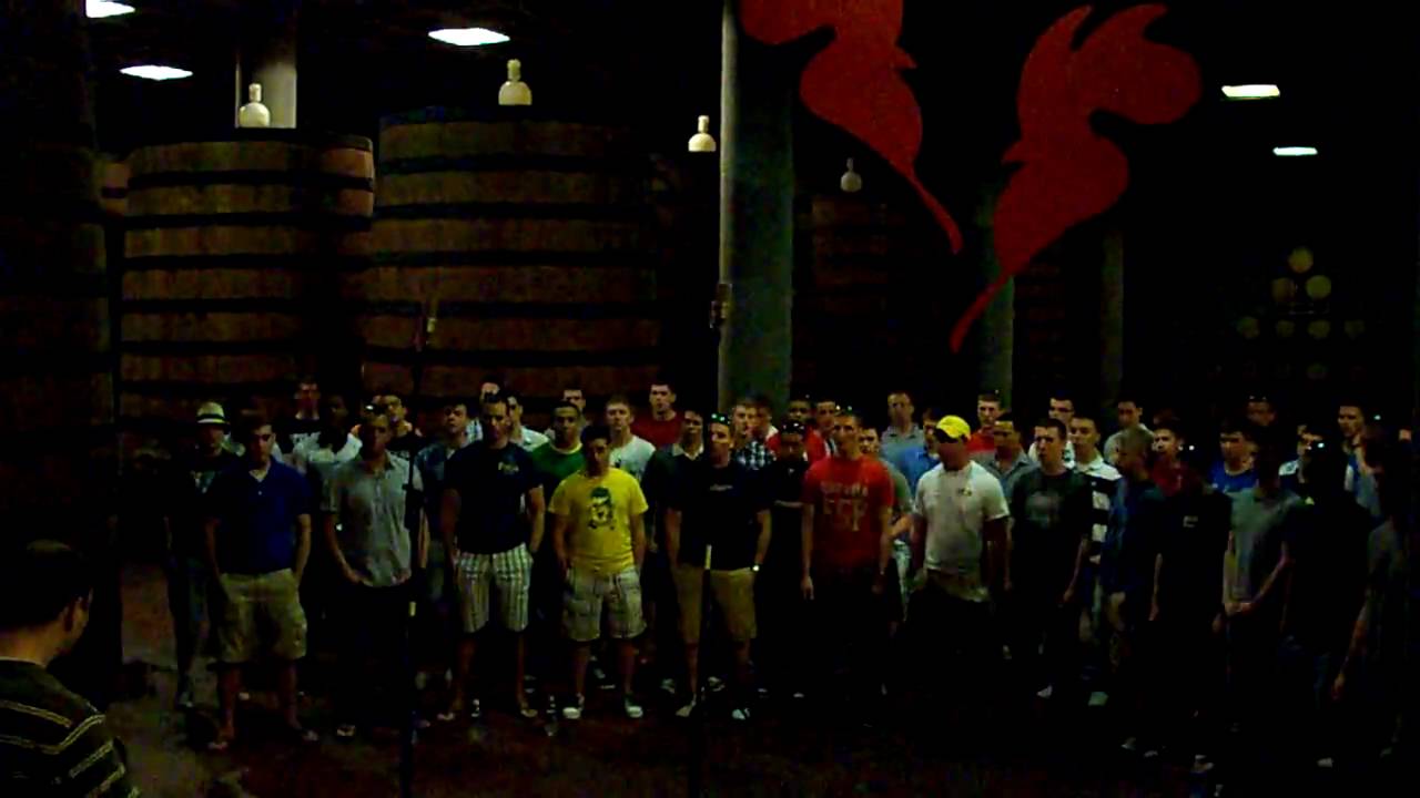 USNA Men's Glee club singing, 'For tonight we'll merry merry be'