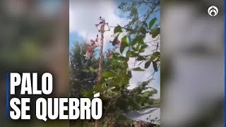 Cinco voladores de Papantla caen desde 10 metros de altura