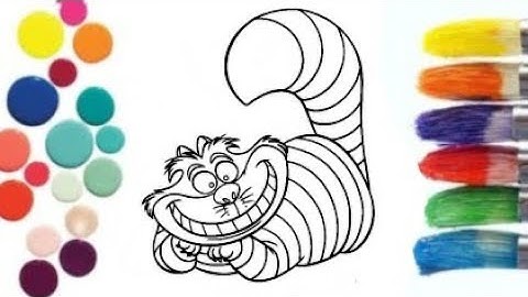 How to draw The Cheshire Cat - Alice in Wonderland