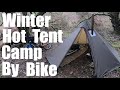 Winter bikepacking with a hottent