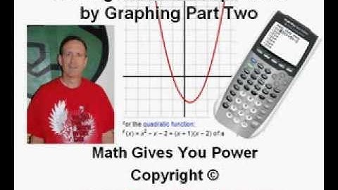 Solving Quadratic Equations by Graphing Part 2