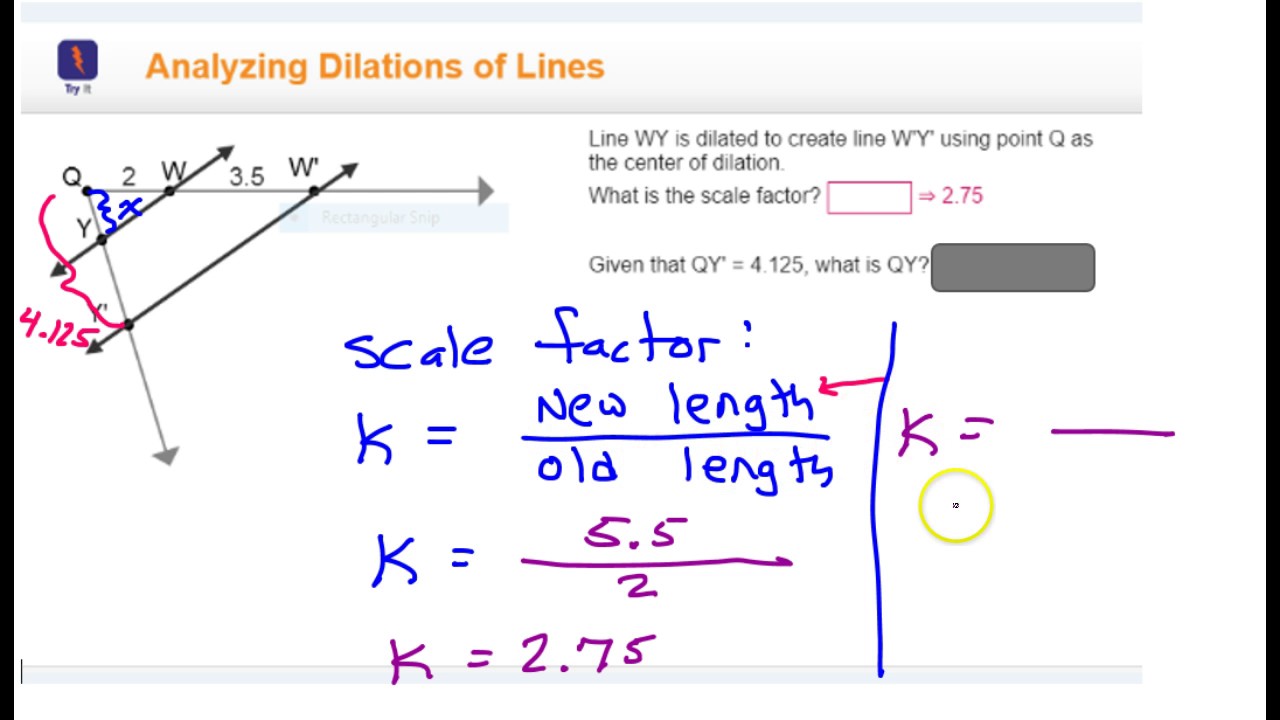 Scale Factor Of A Dilation YouTube