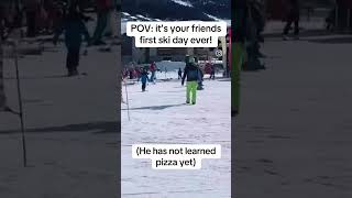 Bro failed his first ski lesson #fyp #funny