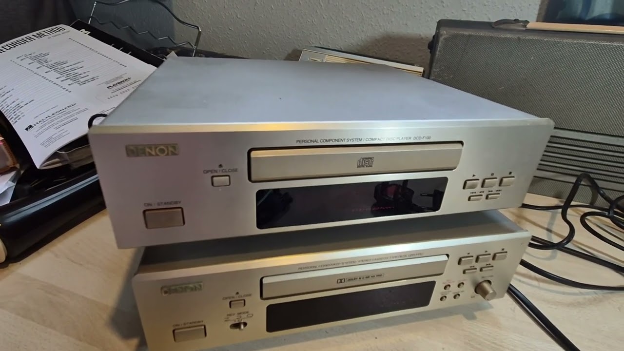 Denon DRA F100 System Pt 01 Clicky relays, also tape and CD issues