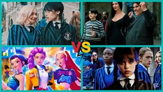 Wednesday Addams vs Enid vs K-Pop Demon Hunters – Ultimate Battle! Who Wins? Net Worth