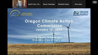 Oregon Climate Action Commission Meeting January 10, 2025