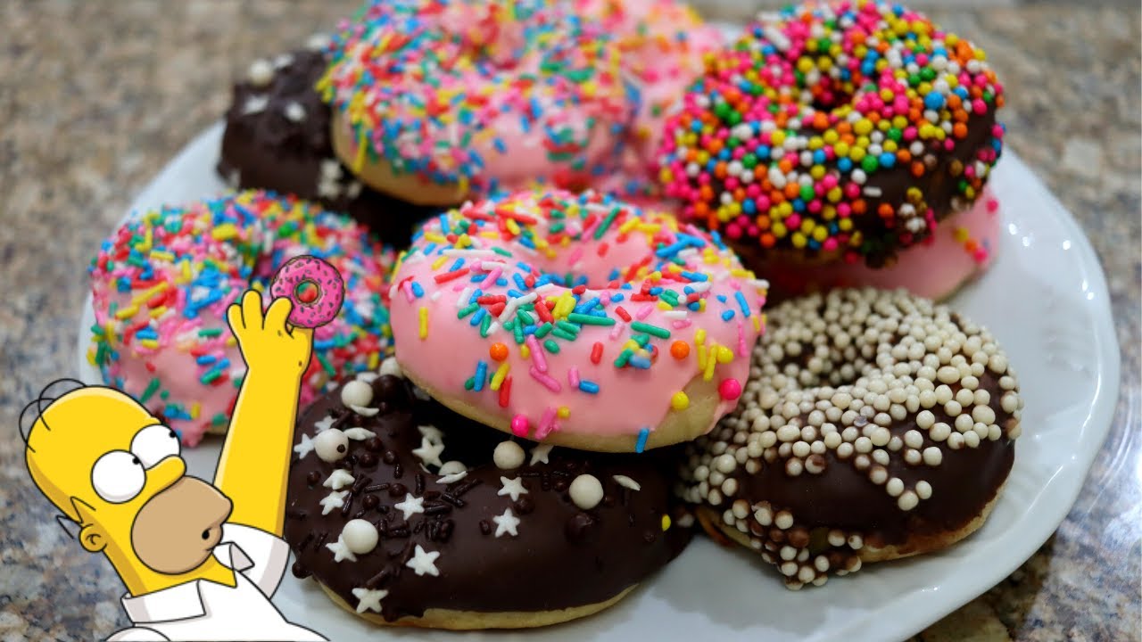 DONUTS ASSADOS IGUAL DOS SIMPSONS