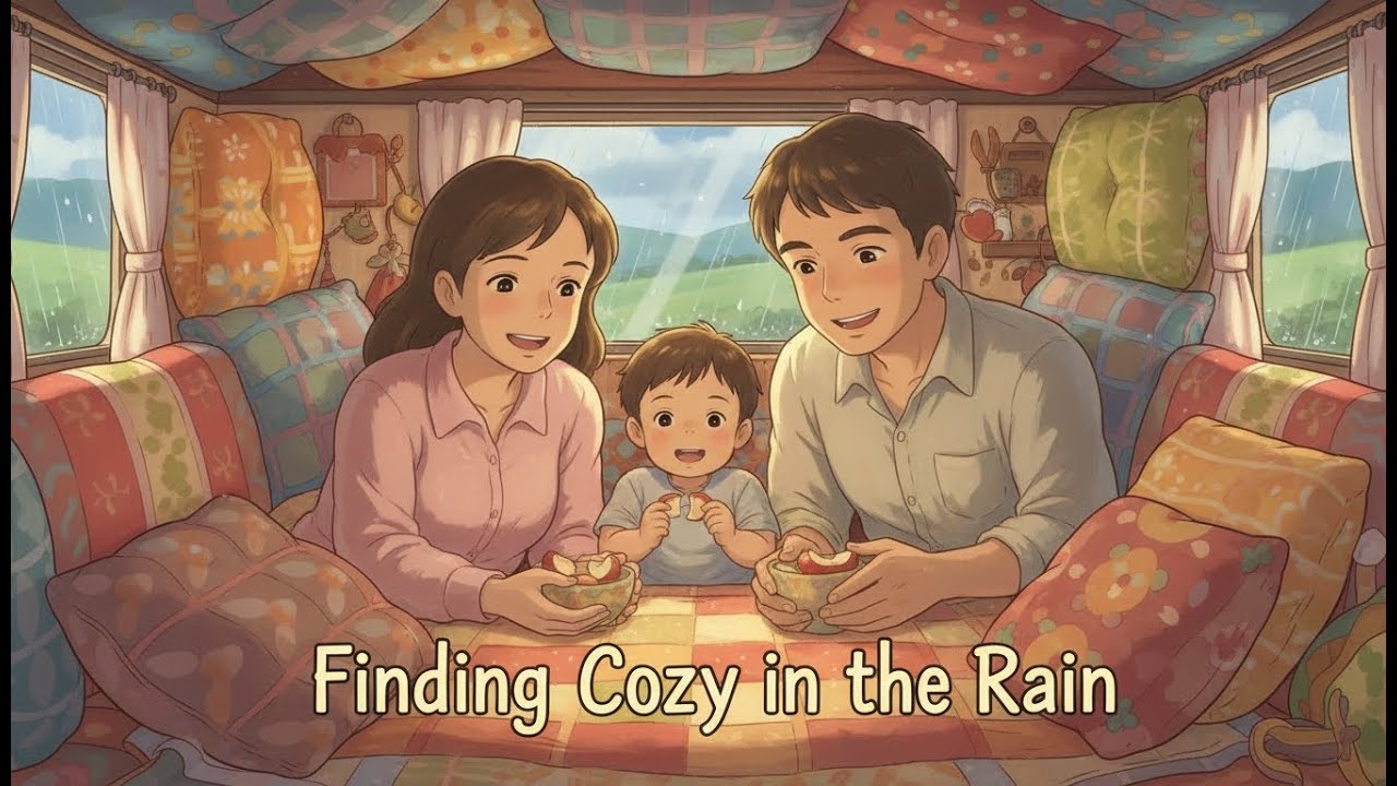 Cozy Rainy Day moments in Our mobile Home | Ghibli Style ASMR - YouTube