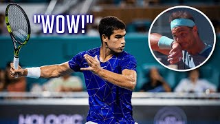 Carlos Alcaraz - 25 Brutal Forehands Down the Line