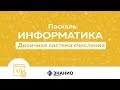 Двоичная система счисления  | Информатика Паскаль #2 | Знанио