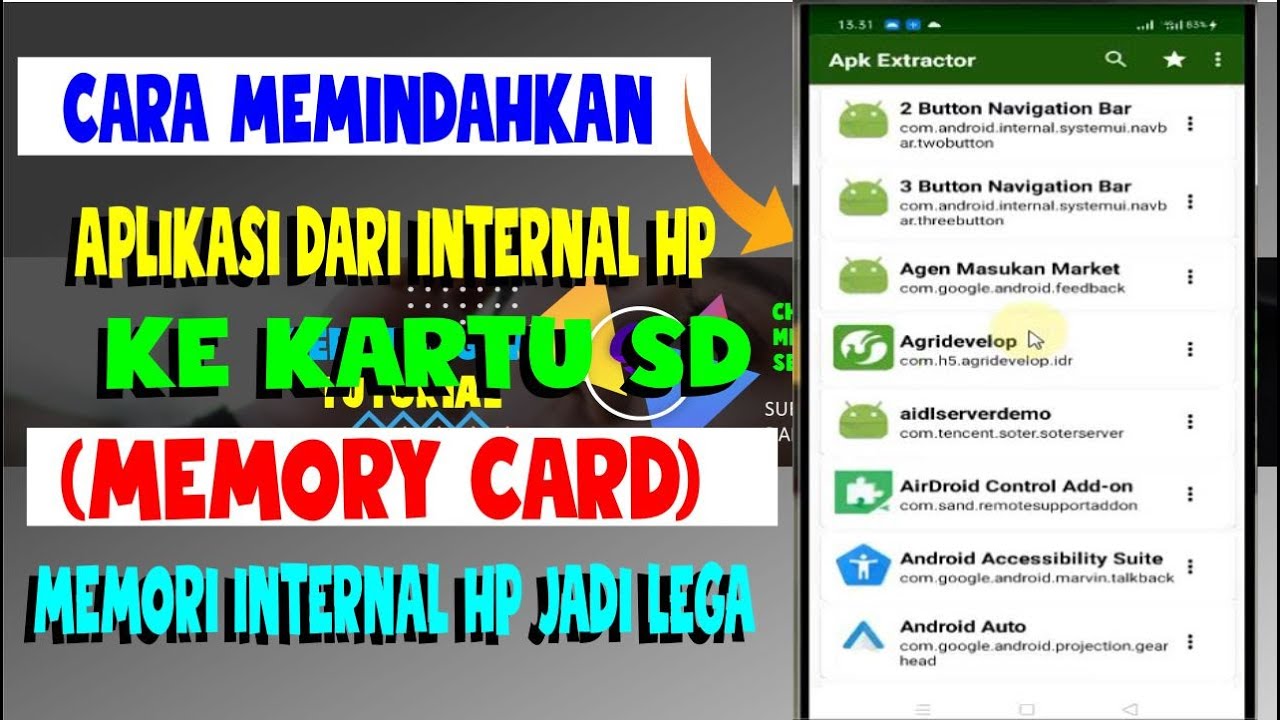 Cara Memindahkan Aplikasi Dari Memori Internal HP Ke Eksternal Kartu SD