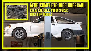 Toyota AE86 // Celica Supra 2 Way LSD - COMPLETE overhaul - tear down, assemble, SOLID PINION SPACER