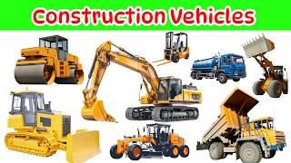 Construction Vehicles for Kids 🚜Vehicles Name in English | Toddler Learning Video