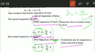 MOS,  module 2,  Thermal stresses in Composite bars ( 24/09/2020)