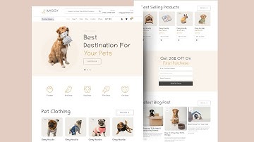 Responsive Pet Shop Website Using HTML CSS & JavaScript | Pet Care eCommerce Website