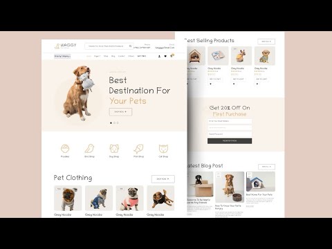 Responsive Pet Shop Website Using HTML CSS & JavaScript | Pet Care eCommerce Website