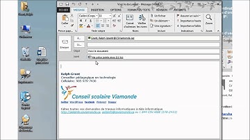 Inclure une pièce jointe dans Outlook 2013