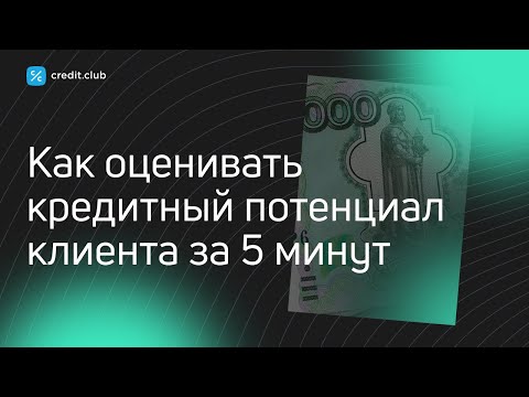 Как оценивать кредитный потенциал клиента за 5 минут