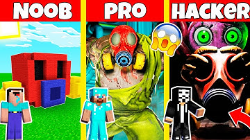 POPPY PLAYTIME CHAPTER 3 GAS MASK HOUSE BUILD CHALLENGE - NOOB vs PRO vs HACKER / Animation
