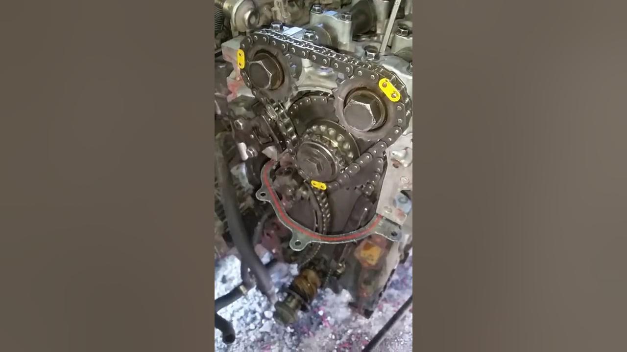 Sincronisacion de cadena de distribución de nissan Urvan 2.4 - YouTube