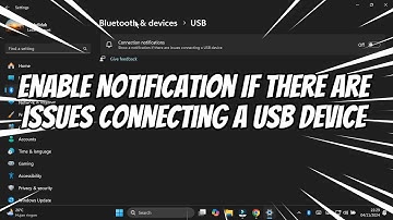 How to Enable Notification If There are Issues Connecting a USB device in Windows 11