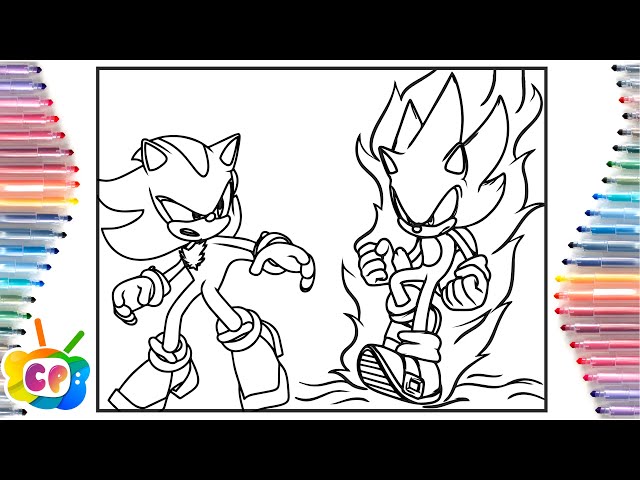 Desenho de shandow the hedgehog do demonio e o sonic morto pintado e  colorido por Usuário não registrado o dia 03 de Julho do 2016