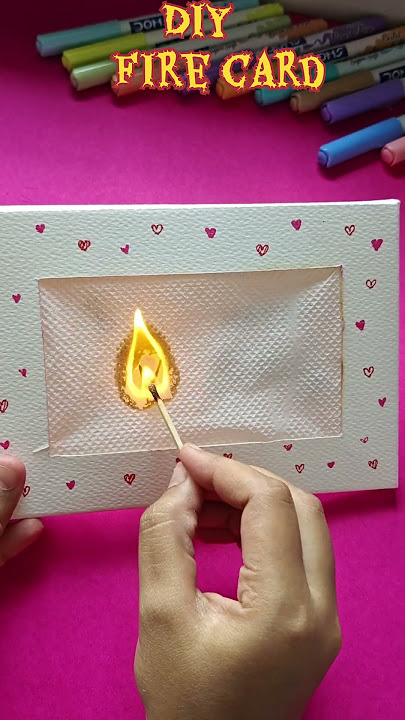 DIY suprise fire card | #diy #birthday #crafts #handmade #cute