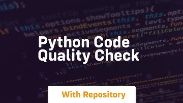python code quality check
