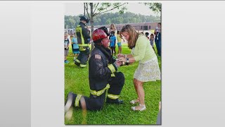 Smyrna firefighter proposes to teacher during school fire drill